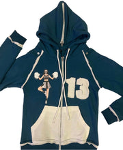 Load image into Gallery viewer, Cheerleader zip up hoodie